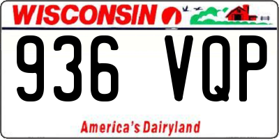 WI license plate 936VQP