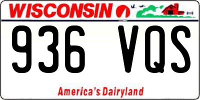 WI license plate 936VQS
