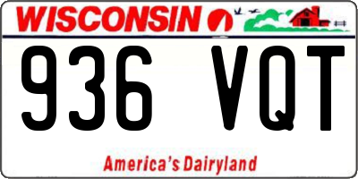 WI license plate 936VQT