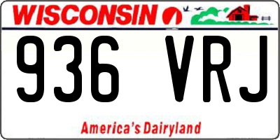 WI license plate 936VRJ