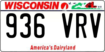 WI license plate 936VRV