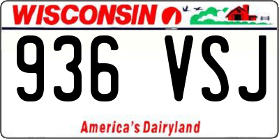 WI license plate 936VSJ
