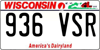 WI license plate 936VSR
