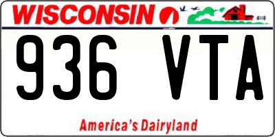 WI license plate 936VTA