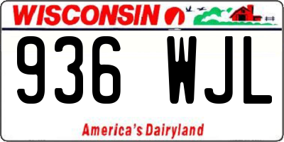 WI license plate 936WJL