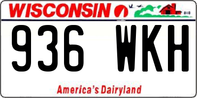 WI license plate 936WKH