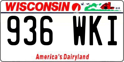 WI license plate 936WKI