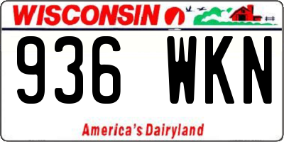 WI license plate 936WKN