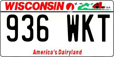 WI license plate 936WKT