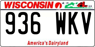 WI license plate 936WKV