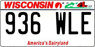 WI license plate 936WLE