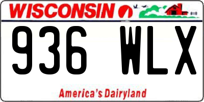 WI license plate 936WLX