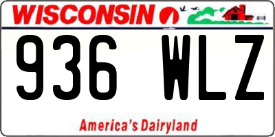 WI license plate 936WLZ