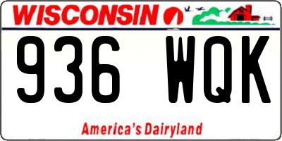 WI license plate 936WQK