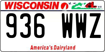 WI license plate 936WWZ