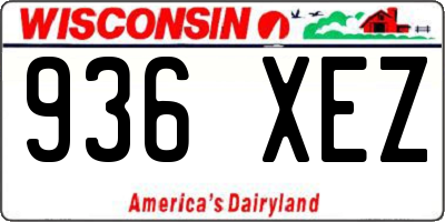 WI license plate 936XEZ
