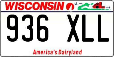 WI license plate 936XLL