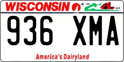 WI license plate 936XMA