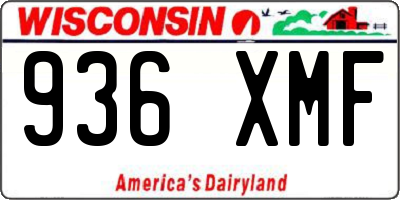 WI license plate 936XMF