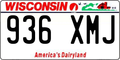 WI license plate 936XMJ