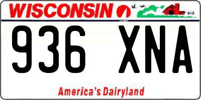 WI license plate 936XNA