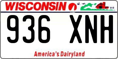 WI license plate 936XNH