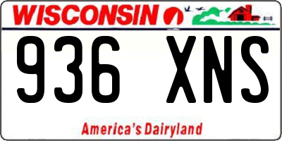 WI license plate 936XNS