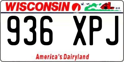 WI license plate 936XPJ