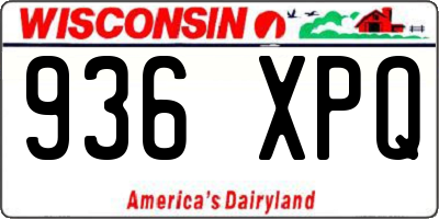 WI license plate 936XPQ