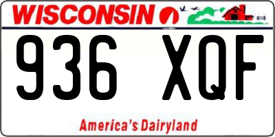 WI license plate 936XQF