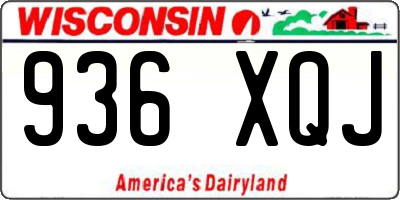 WI license plate 936XQJ