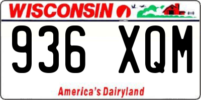 WI license plate 936XQM