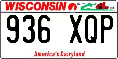 WI license plate 936XQP