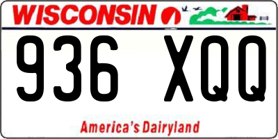 WI license plate 936XQQ