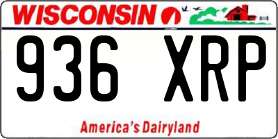 WI license plate 936XRP