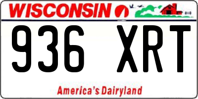 WI license plate 936XRT