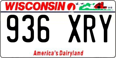 WI license plate 936XRY