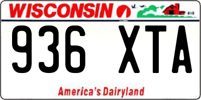 WI license plate 936XTA