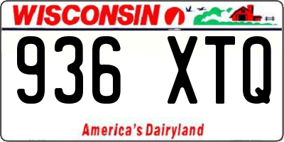 WI license plate 936XTQ