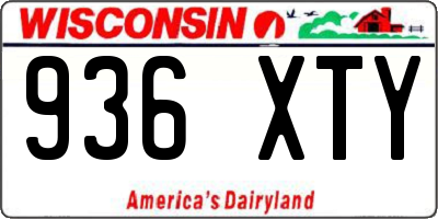 WI license plate 936XTY