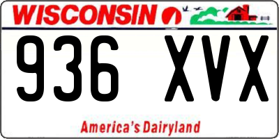 WI license plate 936XVX