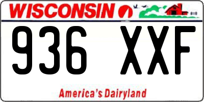 WI license plate 936XXF