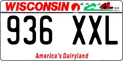 WI license plate 936XXL