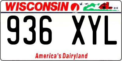 WI license plate 936XYL