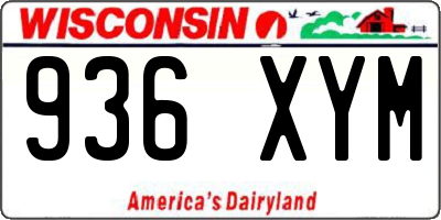 WI license plate 936XYM