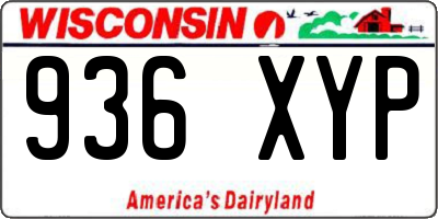 WI license plate 936XYP