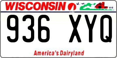 WI license plate 936XYQ