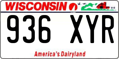 WI license plate 936XYR