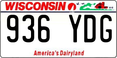 WI license plate 936YDG
