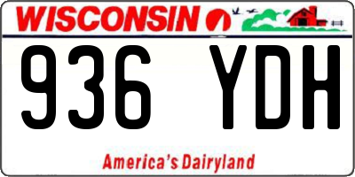 WI license plate 936YDH
